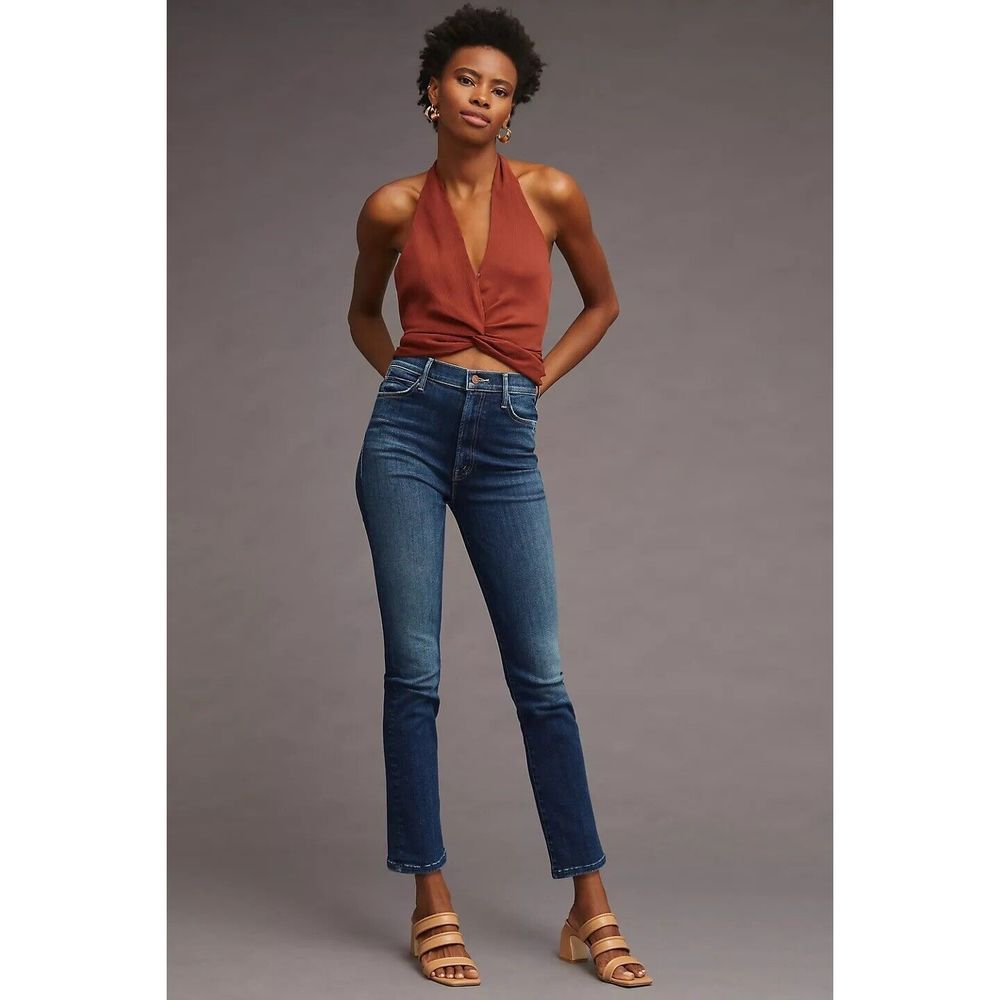 Anthropologie MOTHER The Swooner Rascal High-Rise Straight Jeans